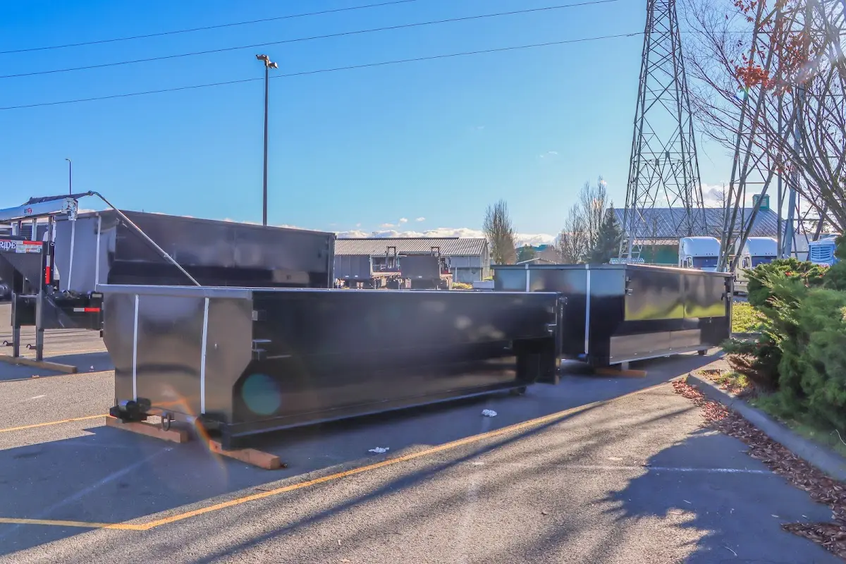 Roll-off dumpster ready for waste disposal at job site for Commercial Dumpster Rental in Galliano